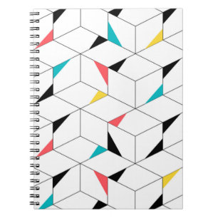 Carnet Coloré, moderne, joyeux, des cubes heureux tendanc