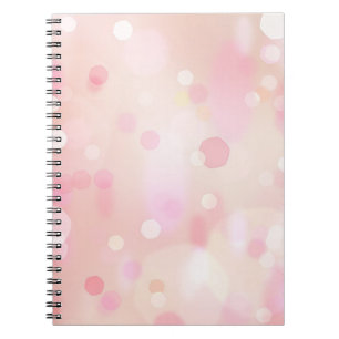 Carnet coloré rose Pastel Bokeh