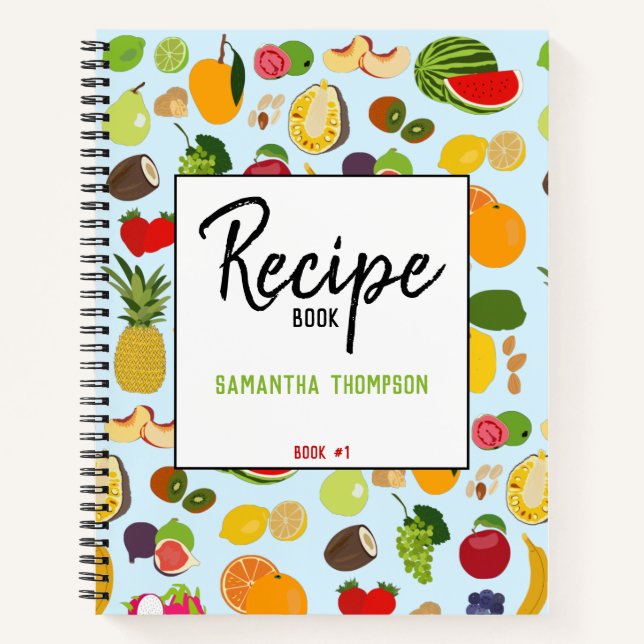 Carnet Colorful Fruit Motif Recette Blank Cookbook (Devant)