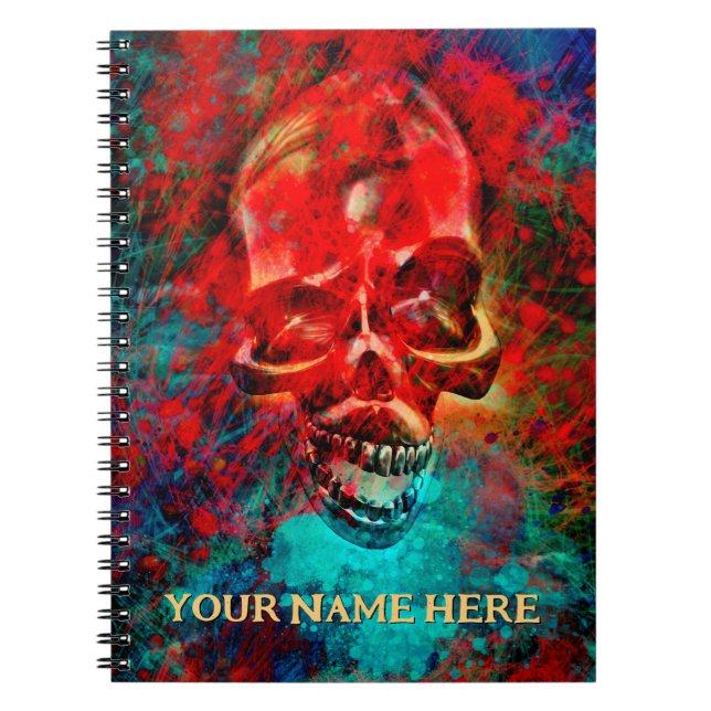 Carnet Colorful skull. Personalized (Devant)