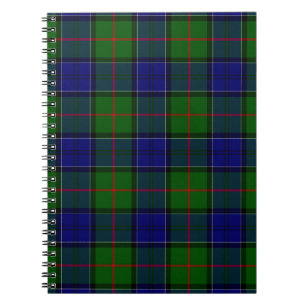 Carnet Colquhoun tartan bleu vert plaid