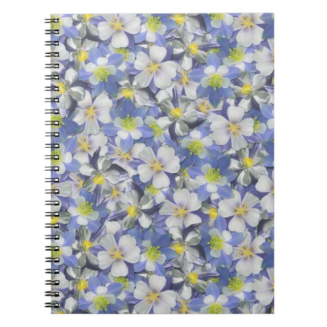 Carnet Columbines Motif sans couture (Devant)