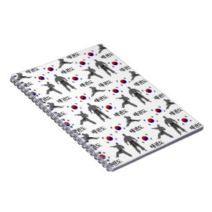 Carnet Combattant de Taekwondo Art Martial 태권도 Drapeau de