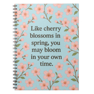 Carnet Comme les fleurs de cerisier en fleurs au printemp