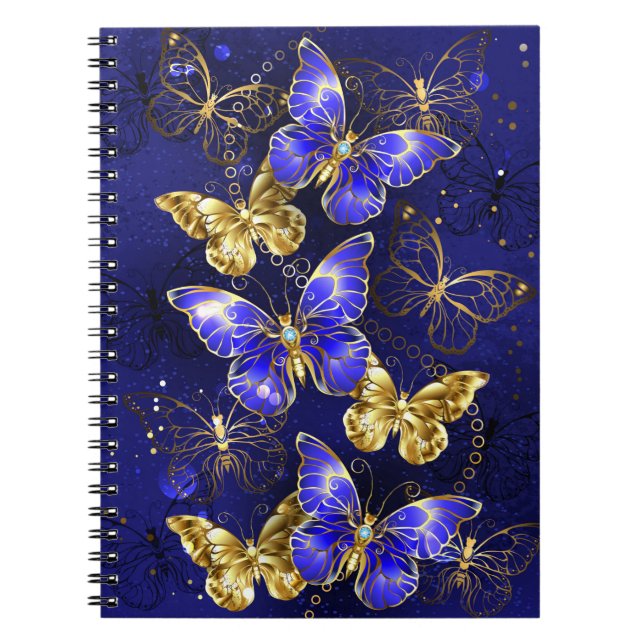 Carnet Composition avec papillons Sapphire (Devant)