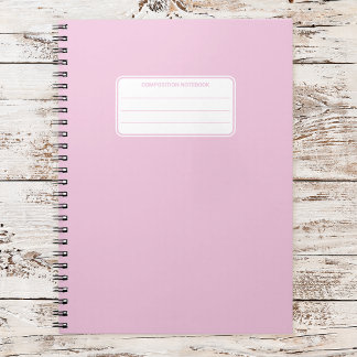 Carnet Composition de couleur unie pastel douce esthétiqu
