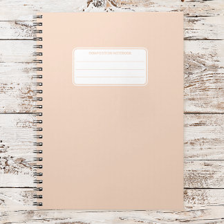 Carnet Composition de couleur unie pastel douce esthétiqu