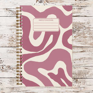 Carnet Composition de motif liquide tourbillonnant ondulé