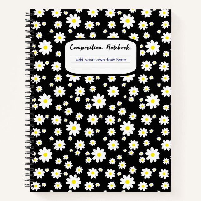 Carnet Composition d'impression noir et blanc (Devant)