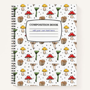 Carnet Composition du Motif du champignon