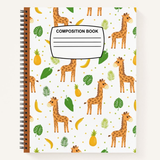 Carnet Composition en spirale de la petite girafe (Devant)