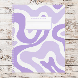 Carnet Composition esthétique liquide ondulée pastel tour