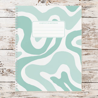 Carnet Composition esthétique pastel liquide ondulée en s