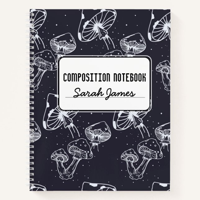 Carnet Composition noire personnalisée esthétique des cha (Devant)