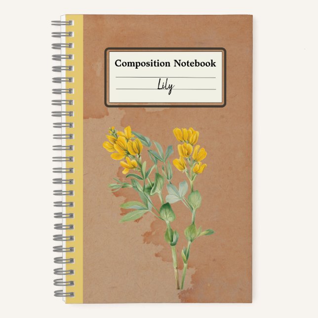 Carnet Composition personnalisée de la fleur de Goldenpea (Recto)