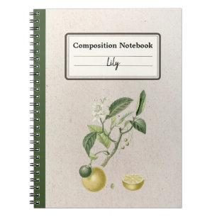 Carnet Composition personnalisée des citrons de culture d