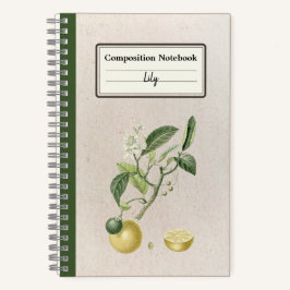 Carnet Composition personnalisée des citrons de culture d