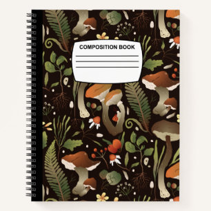 Carnet Composition spirale des champignons