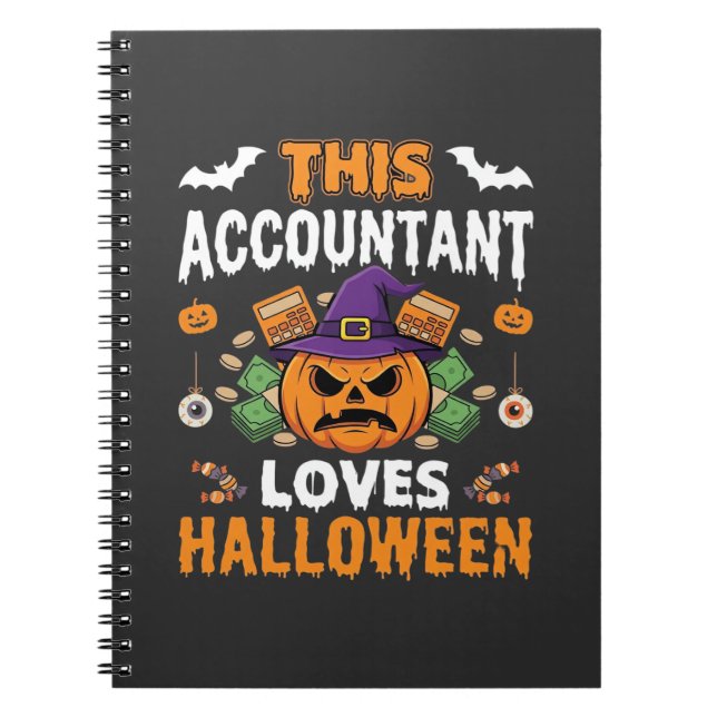 Carnet Comptable Aime Halloween Citrouille Comptable Desi (Devant)
