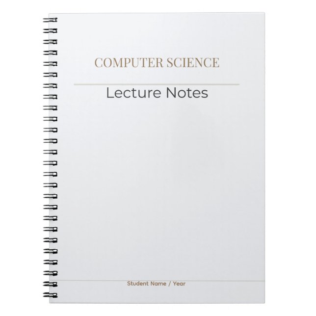 Carnet Computer Science Notebook – Minimal Academic Editi (Devant)