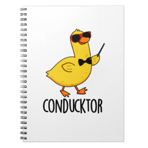 Carnet Con-duck-tor Funny Music Conducteur Canard Pun