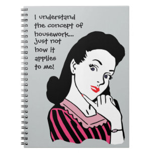 Carnet Concept de ménage amusant