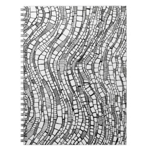 Carnet Conception abstraite à l'encre et au stylo noir et
