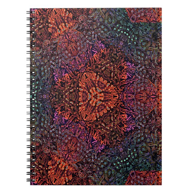 Carnet Conception Abstraite de Kaléidoscope Fractal Élect (Devant)