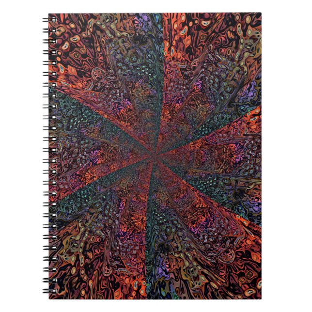 Carnet Conception Abstraite de Kaléidoscope Fractal Élect (Devant)