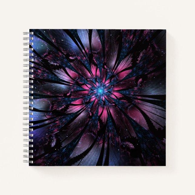 Carnet Conception Abstraite des fleurs fractales. (Devant)