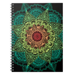 Carnet Conception au néon de mandala