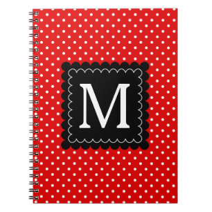 Carnet Conception blanche rouge de monogramme de noir de