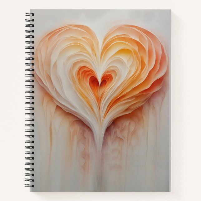 Carnet Conception cardiaque inspirante en Aquarelle douce (Devant)