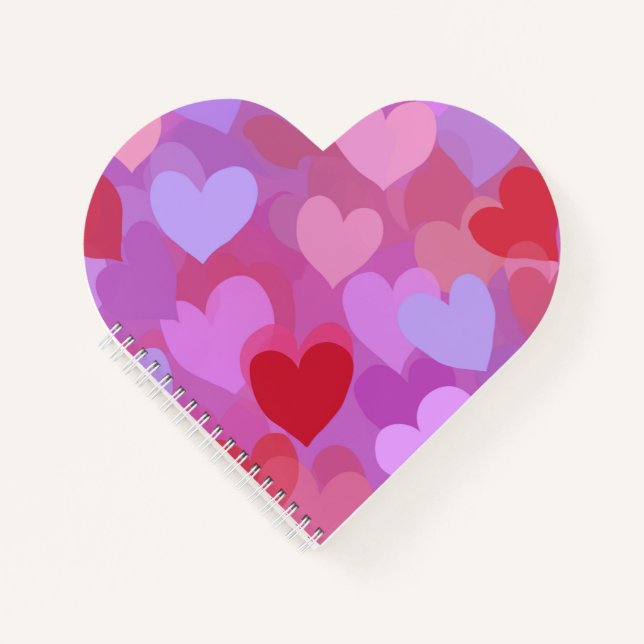 Carnet Conception d'amour de la Saint-Valentin Cœurs (Devant)
