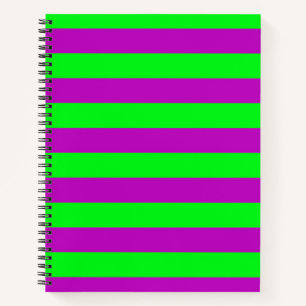 Carnet Conception de bandes violettes et vertes