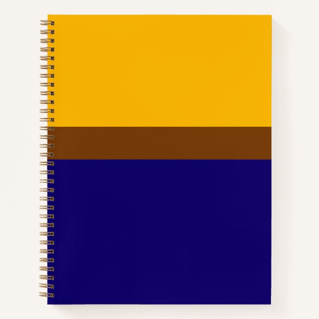 Carnet Conception de bloc couleur bleu jaune (Devant)
