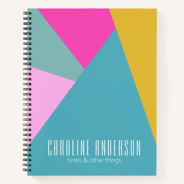 Carnet Conception de bloc de couleur géométrique Pastel P (Devant)