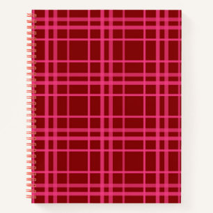 Carnet Conception de carreaux à carreaux à carreaux rose