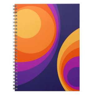 Carnet Conception de cercles rétro colorés