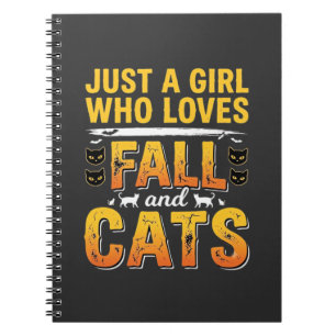 Carnet Conception de chats d'automne Halloween fille_1