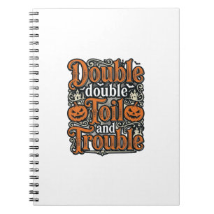 Carnet Conception de chemise Halloween Vintage Double Toi