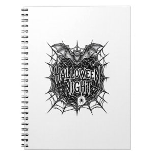 Carnet Conception de chemise vintage Halloween Night Bat 