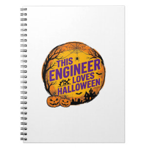 Carnet Conception de citrouille vintage Halloween aime l'