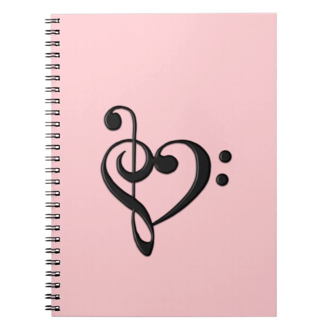 Carnet Conception de coeur de musique (Devant)