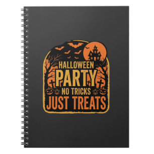 Carnet Conception de fête d'Halloween pas de tours juste 
