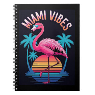 Carnet Conception de flamant rose d'été Miami Vibes-63454