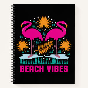 Carnet Conception de flamants roses de vibes de plage