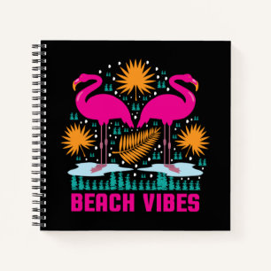 Carnet Conception de flamants roses de vibrations de plag