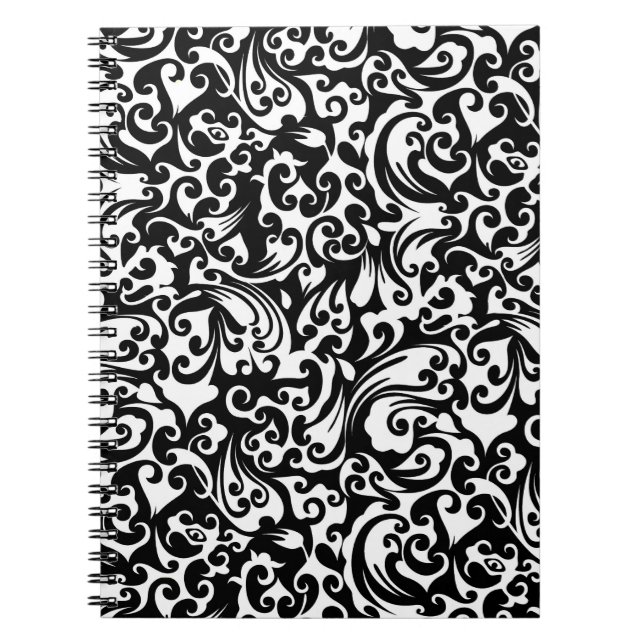 Carnet Conception de fond abstrait noir blanc mignon (Devant)