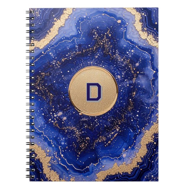 Carnet Conception de géode abstraite avec accents de rose (Devant)